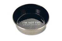 Beeztees Voer- en Drinkbak Not Fat - Hond - RVS - Zwart - 16cm - thumbnail