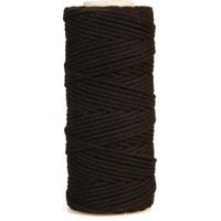 Bouhon macramétouw 200 g , ca.130 m, dikte: 2 mm, zwart - thumbnail