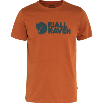 Fjallraven Logo Heren T-shirt Terracotta Brown S