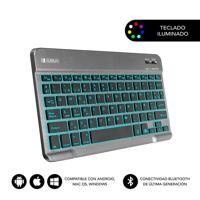 FUNDA TECLADO TABLET SUBBLIM SMART BACKLIT BT KEYBOARD GREY - thumbnail