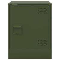 Nachtkastjes 2 st 34,5x39x44 cm staal olijfgroen - thumbnail