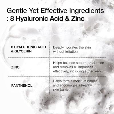 Anua 8 Hyaluronic Acid Hydrating Gentle Foaming Cleanser 150 ml Make-up verwijderaar en reiniger