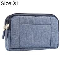 Sport denim Universele telefoon tas taille tas voor 6.4 ~ 6.5 inch smartphones grootte: XL (blauw) - thumbnail