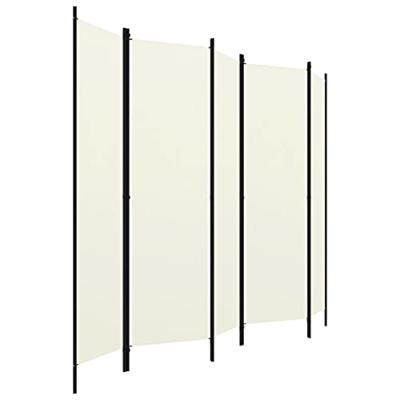 VidaXL Kamerscherm met 5 panelen 250x180 cm wit VidaXL Kamerscherm met 5 panelen 250x180 cm wit