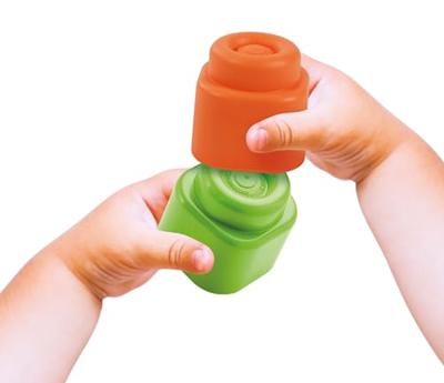 Clementoni baby - clemmy sensory puppy blauw met soft blokken, 5dlg.