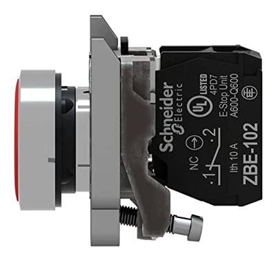 Schneider Electric XB4BA42 Harmony XB4BA42 Druktoets Bedieningsknop vlak 1 knop Rood Druk-ontgrendeling 1 stuk(s)