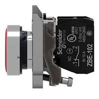Schneider Electric XB4BA42 Harmony XB4BA42 Druktoets Bedieningsknop vlak 1 knop Rood Druk-ontgrendeling 1 stuk(s) - thumbnail