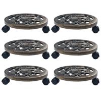 Plantentrolleys 6 st 30 cm kunststof bronskleurig - thumbnail