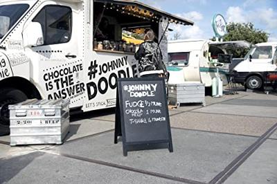 Securit stoepbord Woody zwart ft 55 x 85 cm