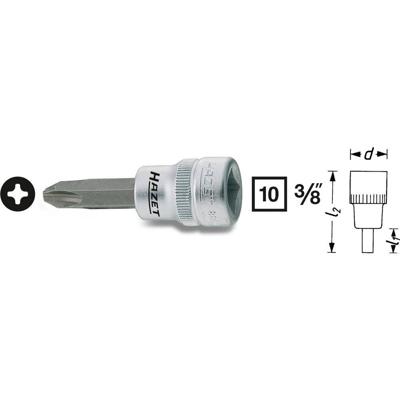 HAZET Dopsleutelbit 8806-PH2 · 3/8 inch (10 mm) vierkant hol · Kruiskop profiel PH · SW PH2 HAZET Dopsleutelbit 8806-PH2 · 3/8 inch (10 mm) vierkant hol · Kruiskop profiel PH · SW PH2