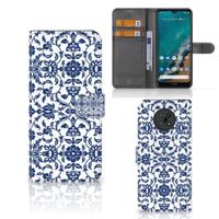 Nokia G50 Hoesje Flower Blue - thumbnail