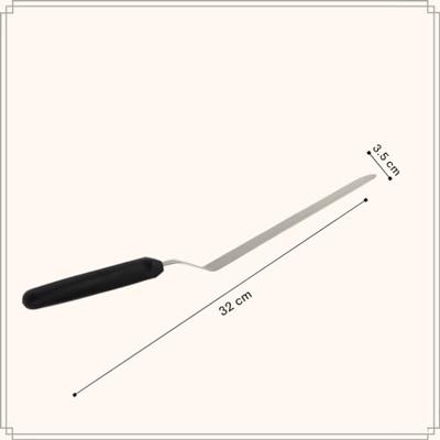OTIX Paletmes Glaceermes Gebogen Bakken 32cm Zwart RVS en Kunststof