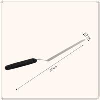 OTIX Paletmes Glaceermes Gebogen Bakken 32cm Zwart RVS en Kunststof - thumbnail