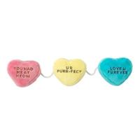 Fuzzyard candy hearts aan touw met catnip pluche - thumbnail