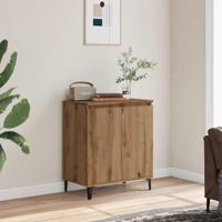 Dressoir 60x35x70 cm bewerkt hout artisanaal eikenkleur - thumbnail