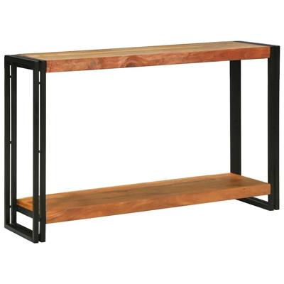Wandtafel met plank Bruin 120 x 33 x 75 cm Massief acaciahout