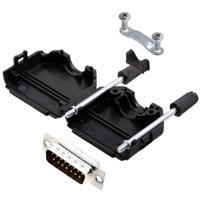 TRU COMPONENTS TCDPPK15BKDMPK 7709124 D-sub male connectorset 180 ° Aantal polen: 15 Soldeerkelk 1 stuk(s) - thumbnail