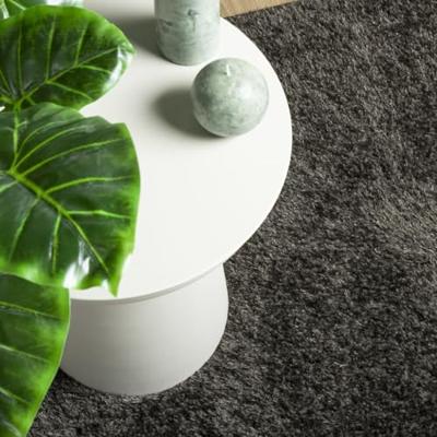 VidaXL Vloerkleed istan hoogpolig glanzend 80x150 cm antracietkleurig