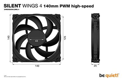 Be quiet! Casefan Silent Wings 4 140mm PWM High-Speed