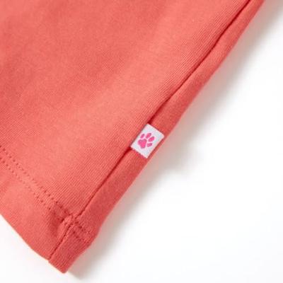 Kindershirt 140 koraalkleurig Kindershirt 140 koraalkleurig