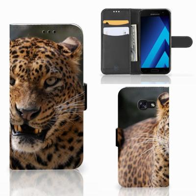 Samsung Galaxy A5 2017 | Telefoonhoesje | Met pasjeshouder | Luipaard