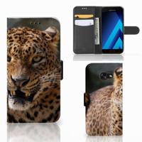 Samsung Galaxy A5 2017 | Telefoonhoesje | Met pasjeshouder | Luipaard - thumbnail