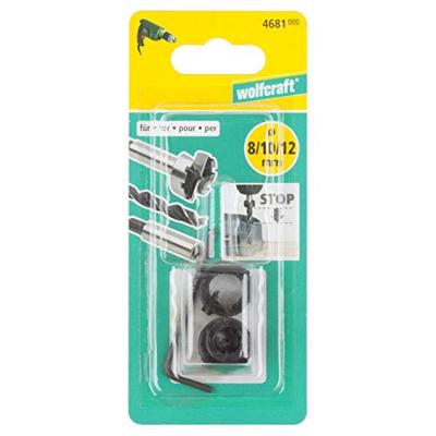 Wolfcraft Dieptestopset | Voor mobiele boorhulp | 3-delig | 1 set - 4681000 Wolfcraft Dieptestopset | Voor mobiele boorhulp | 3-delig | 1 set - 4681000