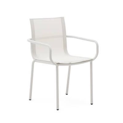 Kave Home - Galdana stapelbare buitenstoel van aluminium met