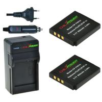 2 x NP-50 accu's voor Fujifilm - inclusief oplader en autolader - Origineel ChiliPower - thumbnail