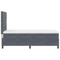 Boxspringbed met matras fluweel donkergrijs 100x200 cm - thumbnail