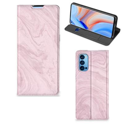 OPPO Reno4 Pro 5G | Standcase | Marble Pink - Origineel Cadeau Vriendin