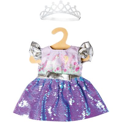 Heless Poppenjurk fee en eenhoorn met sequins en kroon, 28-35 cm