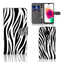Motorola Moto G7 | G7 Plus | Telefoonhoesje | Met pasjeshouder | Zebra - thumbnail