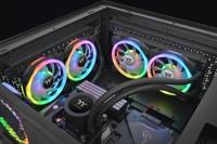 Thermaltake CL-F137-PL12SW-A PC-ventilator Zwart (b x h x d) 184 x 129 x 162 mm Incl. LED-verlichting, Incl. RGB-verlichtingsbesturing - thumbnail