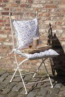 Clayre & Eef Placemats Set van 6 48x33 cm Wit Groen Katoen Bloemen - thumbnail