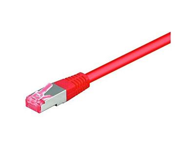 Goobay 68279 CAT 6 verbindingskabel, S/FTP (PiMF), rood, 2 m kabellengte