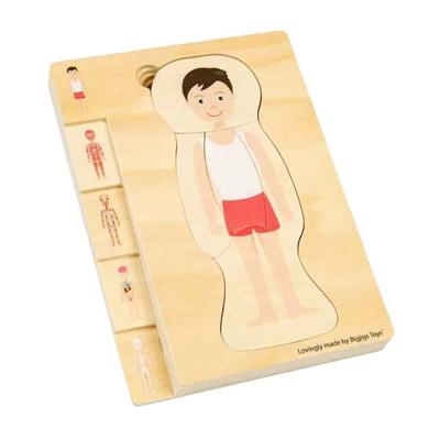 Bigjigs houten anatomiepuzzel - jongen, 26st. Bigjigs houten anatomiepuzzel - jongen, 26st.