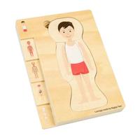 Bigjigs houten anatomiepuzzel - jongen, 26st. - thumbnail