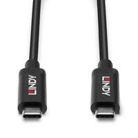 LINDY 43308 USB-kabel USB 3.2 Gen2 USB-C stekker, USB-C stekker 5.00 m Zwart - thumbnail
