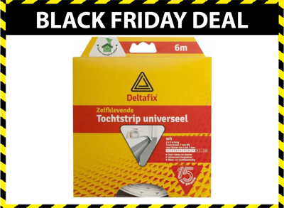 Tochtstrip univ 9x7mm wit 6m Deltafix - Deltafix