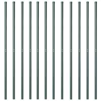 Hekpalen 12 pcs Groen 210 cm Poedergecoat staal - thumbnail