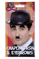 Snor En Wenkbrauwen Set Chaplin - thumbnail