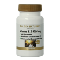 Golden Naturals Vitamine B12 6000mcg vega 60 Zuigtabletten - thumbnail