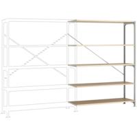 Manuflex RM2523 Magazijnstelling uitbreidingsmodule (b x h x d) 1250 x 3000 x 700 mm Hout - thumbnail