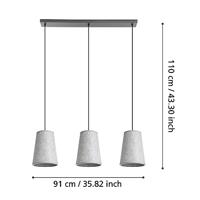 Eglo Textiel hanglampAlsager 3-lichts - 43985 - thumbnail