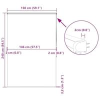 Doucherolgordijn met cassette 150x240 cm stofbreedte 146 cm - thumbnail