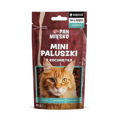 PAN MIĘSKO Mini duck sticks with catnip - Kattensnoepje - 50g