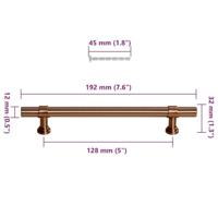 VidaXL Handvatten 10 st 128 mm roestvrij staal bronskleurig - thumbnail