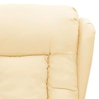 Massagestoel elektrisch kunstleer crèmekleurig - thumbnail