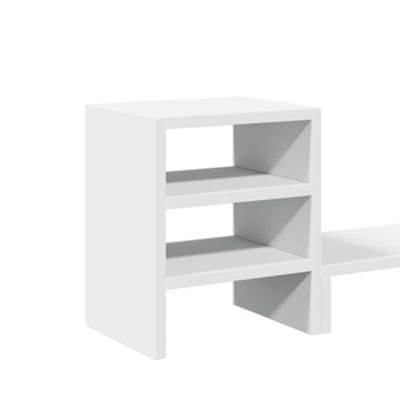 VidaXL Monitorstandaard met bureau-organizer bewerkt hout wit VidaXL Monitorstandaard met bureau-organizer bewerkt hout wit